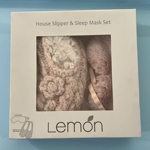 Lemon House Slipper & Sleep Mask o/s
